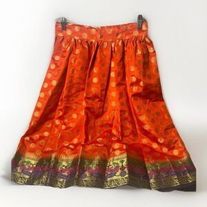 Festival Skirt Women’s S Gold Orange Iridescent Fairy Mermaid Y2K sz 4  26”.  K